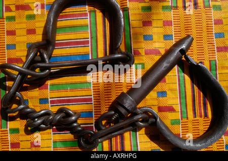 Amistad Slave ship Fesseln Manschetten Schäkel Stockfoto