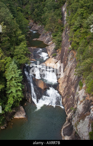 Wasserfälle entlang des Flusses Tallulah Tallulah Schlucht in North Georgia, USA Stockfoto