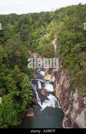 Wasserfälle entlang des Flusses Tallulah Tallulah Schlucht in North Georgia, USA Stockfoto