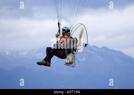 Paramotor Wanaka Neuseeland Südinsel Stockfoto