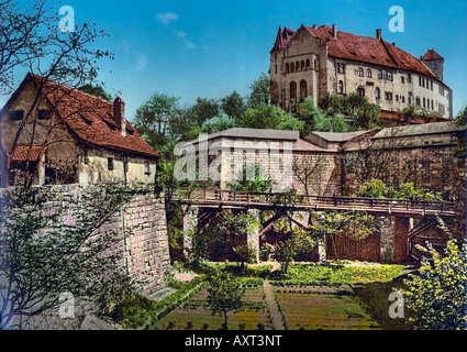 Blick auf die Burg Nürnberg Bayern Franken Stockfoto