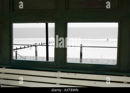 Die sauberen und leeren Strand von Frinton. Stockfoto