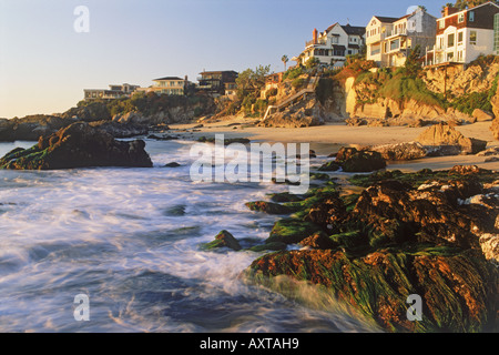 Küsten Immobilien Woods Cove in Laguna Beach in der Nähe von Sonnenuntergang in Südkalifornien Stockfoto