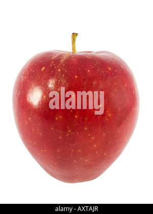 Leckeren roten Apfel isoliert auf weißem Hintergrund Stockfoto