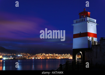 Brockton Point-Leuchtturm, im Stanley Park, Vancouver. Stockfoto