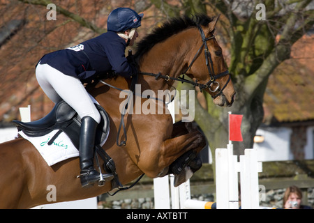 Show-Jumping in Burnham Market Horse Trials. Stockfoto