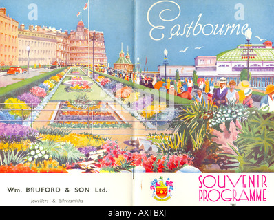 Souvenir-Programm für Eastbourne, Sussex Stockfoto