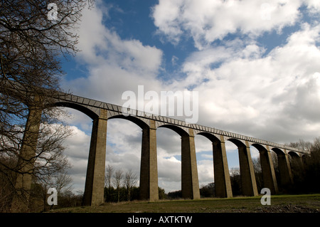 Das Pontcysyllte-Aquädukt zwischen den Dörfern von Trevor und Froncysllte, Wales. Als UNESCO-Welterbe-Status Stockfoto