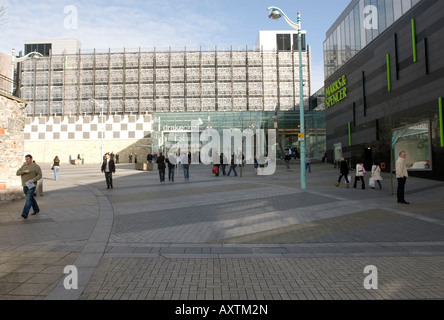 Eintritt zum Drakes Circus Shopping Centre in Plymouth. Stockfoto