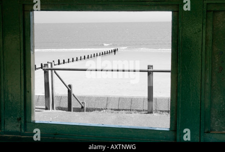 Die sauberen und leeren Strand von Frinton. Stockfoto