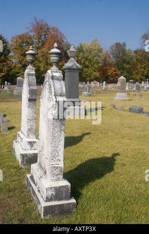 Ein Upstate NY Friedhof gegründet 1861, Soldaten unterzubringen, die im Bürgerkrieg gestorben weiterhin als Begräbnisstätte dienen Stockfoto