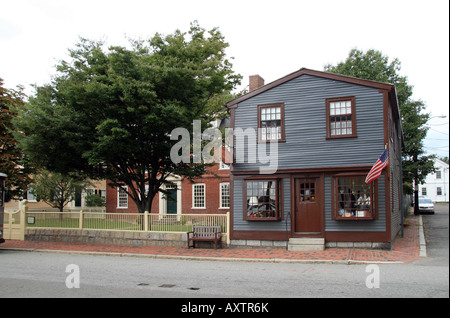 West Indien Warenspeicher und Haus Derby in der Salem Maritime National Historic Site, Salem Hafen, MA. Stockfoto