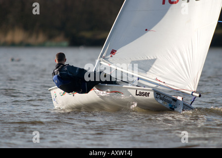 Segler unter vollen Segeln Stockfoto