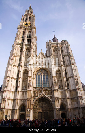 Kathedrale unserer lieben Frau, Antwerpen, Belgien. Lokaler Name ist: Onze Lieve Vrouwkerk Stockfoto