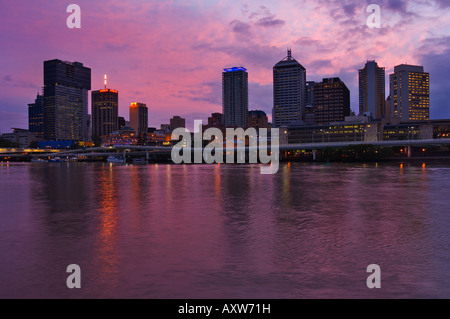 Skyline von Brisbane und Brisbane River, Queensland, Australien, Pazifik Stockfoto