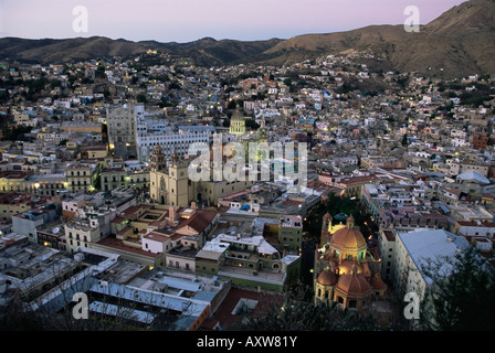 Blick über die Stadt, zum UNESCO-Weltkulturerbe, Guanajuato, Mexiko, Nordamerika Stockfoto