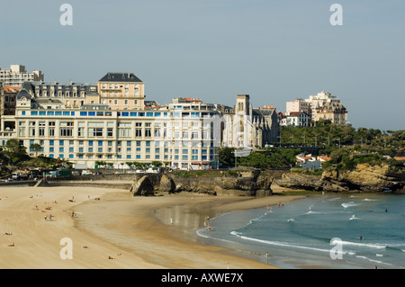Der Strand, Biarritz, Cote Basque, Baskenland, Pyrenees-Atlantiques, Aquitaine, Frankreich Stockfoto