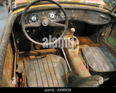 Innenraum des Austin Healey Sprite Mk1 abgenutzt Stockfoto