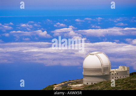 Astrophysikalische Observatorium befindet sich in der Nähe von Roque de Los Muchachos, La Palma, Kanarische Inseln, Spanien, Atlantik, Europa Stockfoto