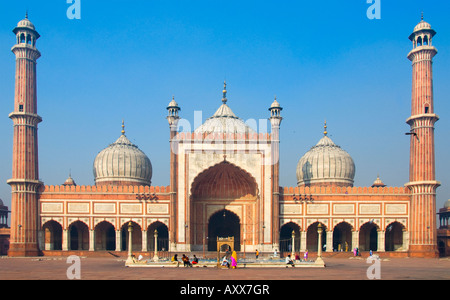 Die Jama Masjid Moschee in Delhi in Indien Stockfoto