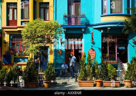 Istanbul, Marmara Region, Türkei; Außenseite der Kybele Hotel, Yerebatan Straße, Sultanahmet Stockfoto