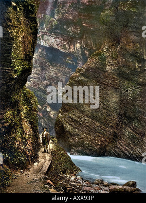 Partnachklamm, in der Nähe von Garmisch, Werdenfelser Land, Bayern, Deutschland Stockfoto