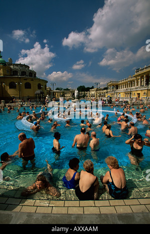 Szechenyi Baths, Budapest, Ungarn, Europa Stockfoto