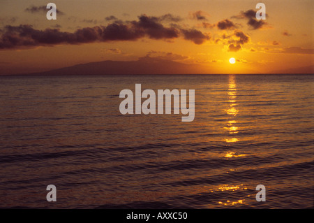 Sonnenuntergang über dem Golf von Thermaikos von Chalkidiki auf dem Olymp Stockfoto