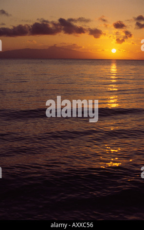 Sonnenuntergang über dem Golf von Thermaikos von Chalkidiki auf dem Olymp Stockfoto