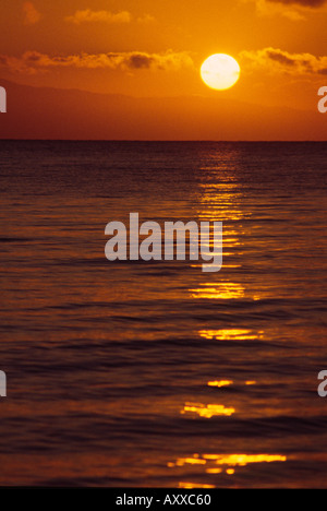 Sonnenuntergang über dem Golf von Thermaikos von Chalkidiki auf dem Olymp Stockfoto