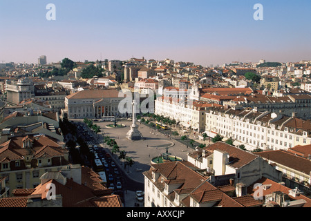 Rossio-Platz (Platz der Dom Pedro IV), Lissabon, Portugal, Europa Stockfoto