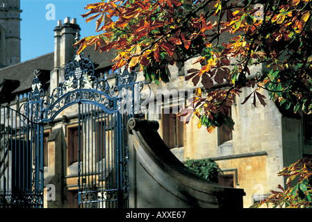 Magdalen College-Gelände und die Tore der Addisons gehen Stockfoto