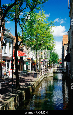 Kanal, Delft, Holland (Niederlande), Europa Stockfoto