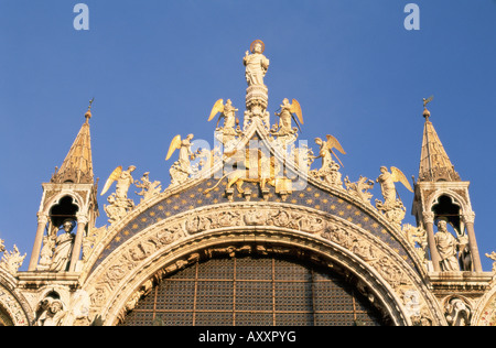 Architektonisches Detail der Basilika San Marco (Markusplatz frühchristlichen Basilika), Venedig, UNESCO World Heritage Site, Veneto, Italien Stockfoto