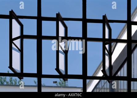 Dessau, Bauhaus, Fensterdetail Stockfoto