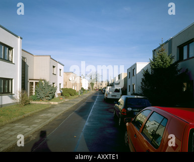 Dessau, Siedlung Törten, Einzelhaus Straße Stockfoto