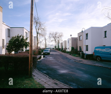 Dessau, Siedlung Törten, Einzelhaus Straße Stockfoto