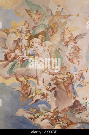 Brühl, Schloß Augustusburg, Treppenhaus, Fresko Stockfoto