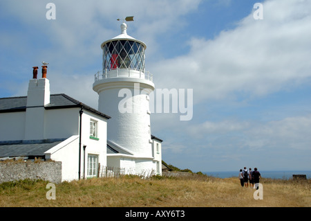 Leuchtturm auf Caldey Island Stockfoto