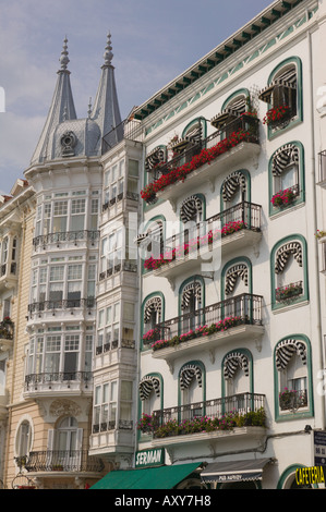 Promenade in Innenstadt Castro Urdiales Kantabrien Spanien Stockfoto