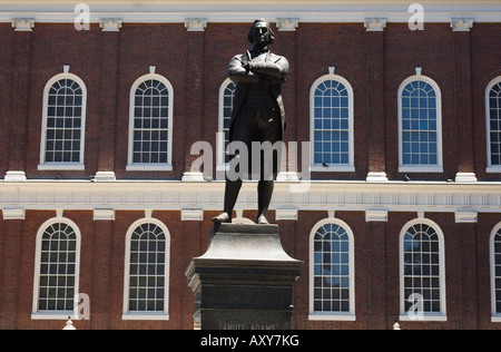 Porträt von Samuel Adams, Faneuil Hall, Boston, Massachusetts, USA Stockfoto
