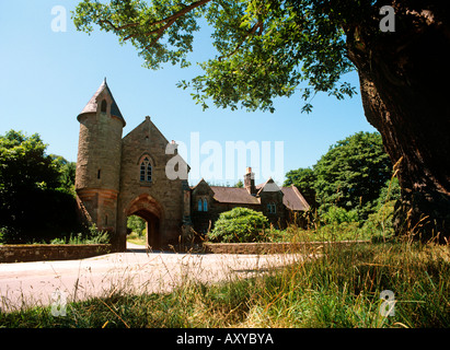 UK Cheshire Peckforton Castle Lodge Stockfoto