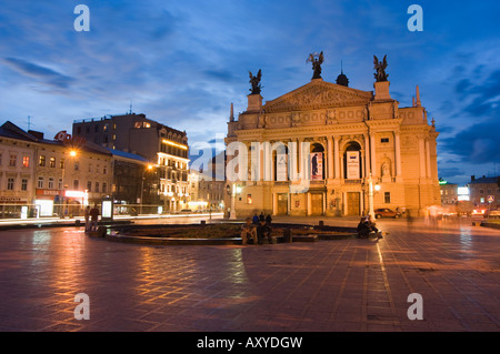 Ivan Franco Oper und Ballett-Theater, Altstadt, Lemberg, UNESCO World Heritage Site, Ukraine, Europa Stockfoto