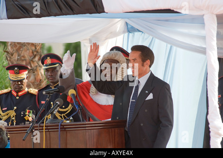 Einweihung des Seretse Khama Ian Khama vierter Präsident der Republik von Botswana Stockfoto