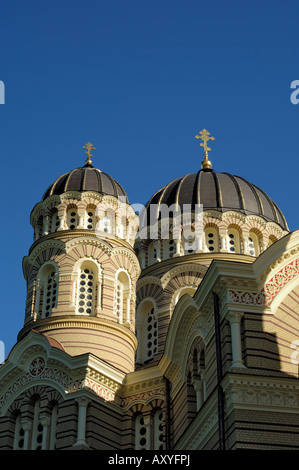 Russische orthodoxe Kathedrale, Riga, Lettland, Baltikum, Europa Stockfoto