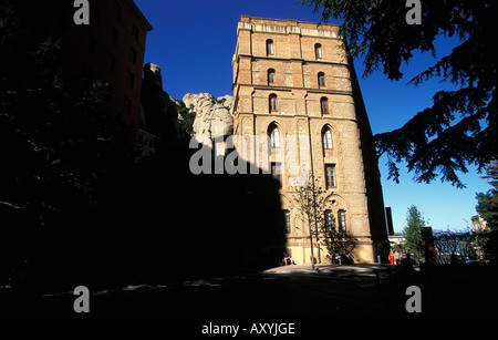 Außerhalb des Klosters Montserrat Stockfoto