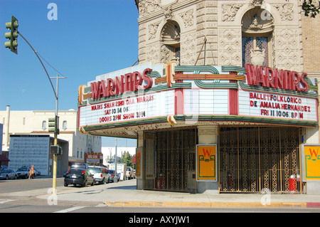 Historische Warnor-s-Theater in der Innenstadt von Fresno CA Stockfoto