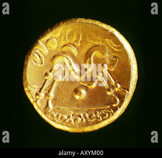 Celtic gold stater Stockfoto