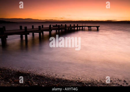 Pier am Ammersee See, Bayern, Deutschland. Stockfoto