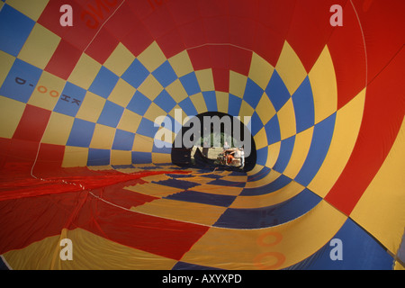 im Heißluft-Ballon, Deutschland, Ruhrgebiet Stockfoto